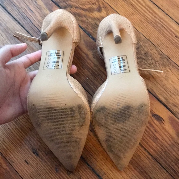 Shoe Republic Nude Snakeskin Heels - Picture 4 of 4